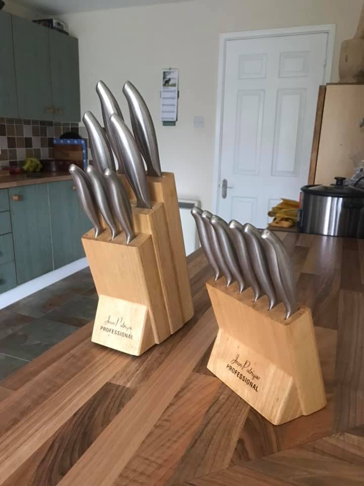 7pce Knife Set with Wooden Block Jean Patrique Professional Cookware